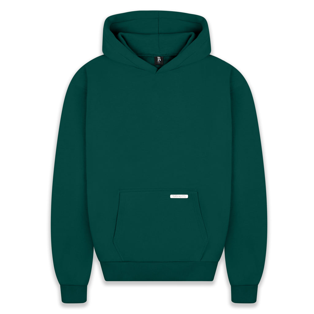 SUPER HEAVY BLANK HOODIE GREEN