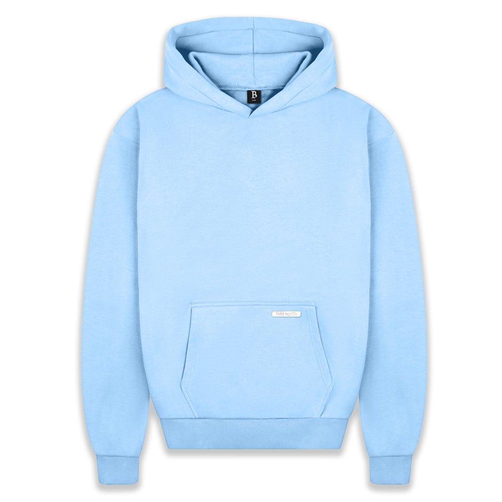 SUPER HEAVY BLANK HOODIE BABY BLUE