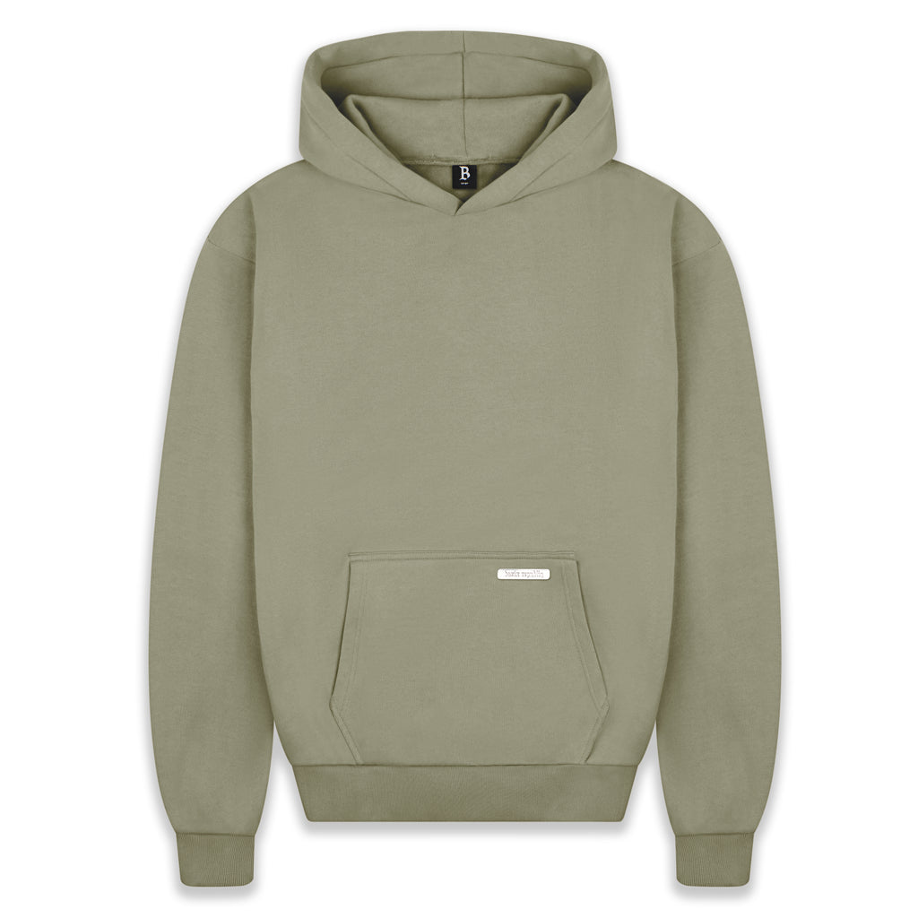 SUPER HEAVY BLANK HOODIE OLIVE