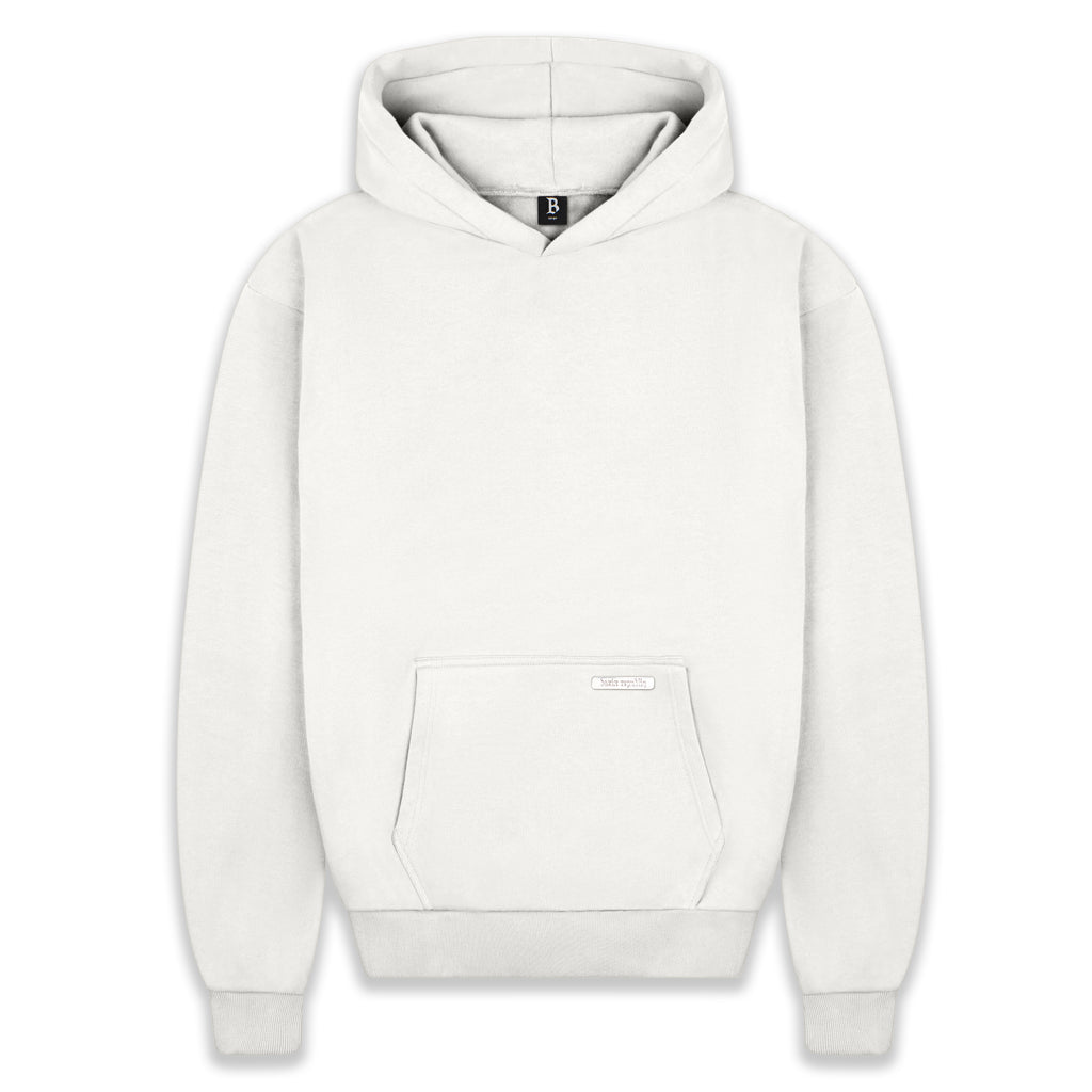 SUPER HEAVY BLANK HOODIE CREAM WHITE