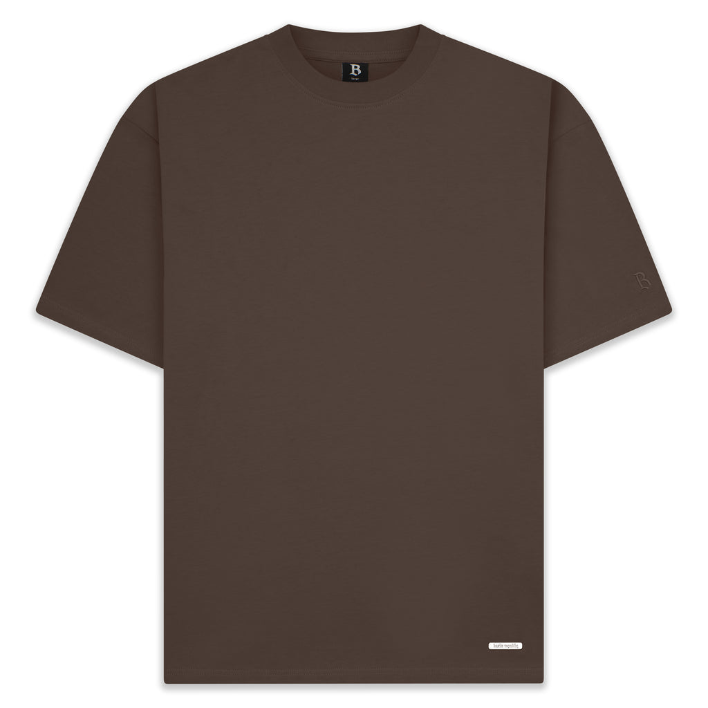 SUPER HEAVY BLANK T-SHIRT CHOCOLATE BROWN