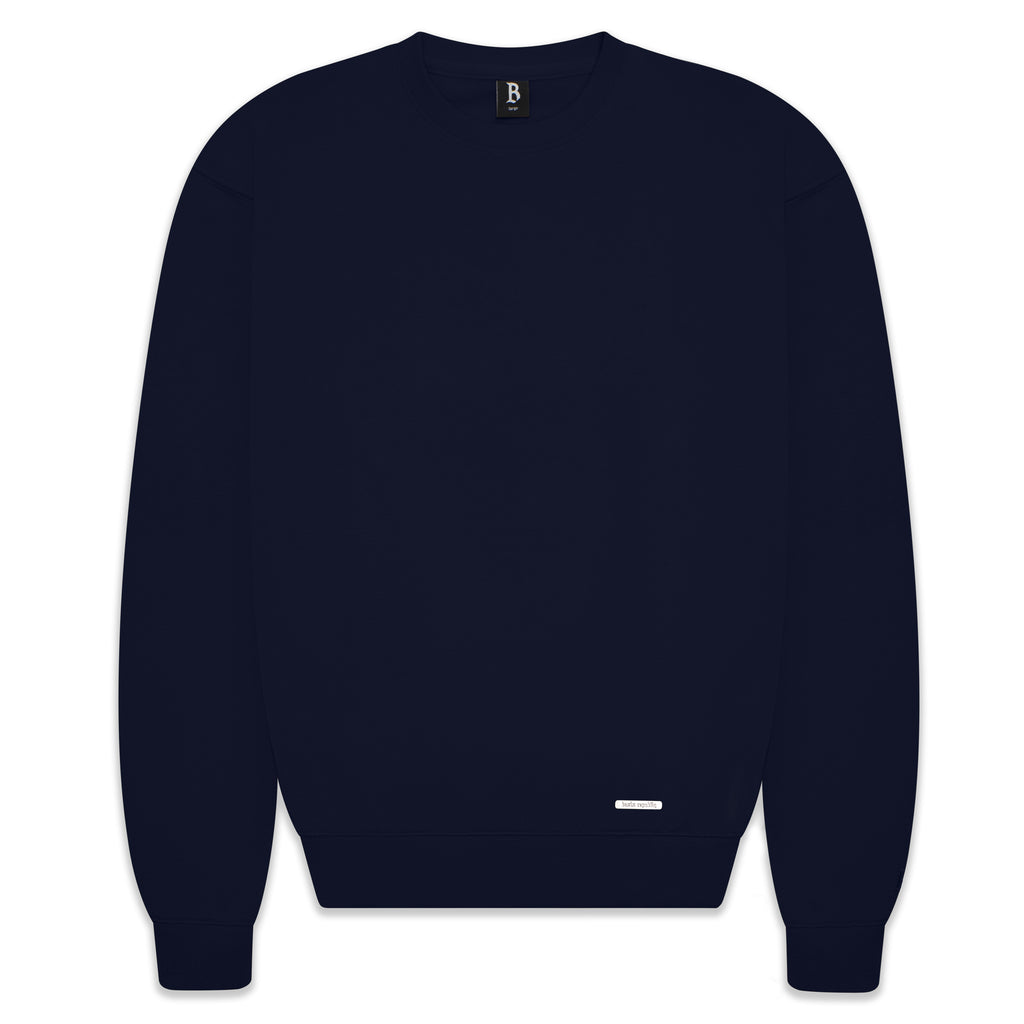 SUPER HEAVY BLANK SWEATER BLACK IRIS