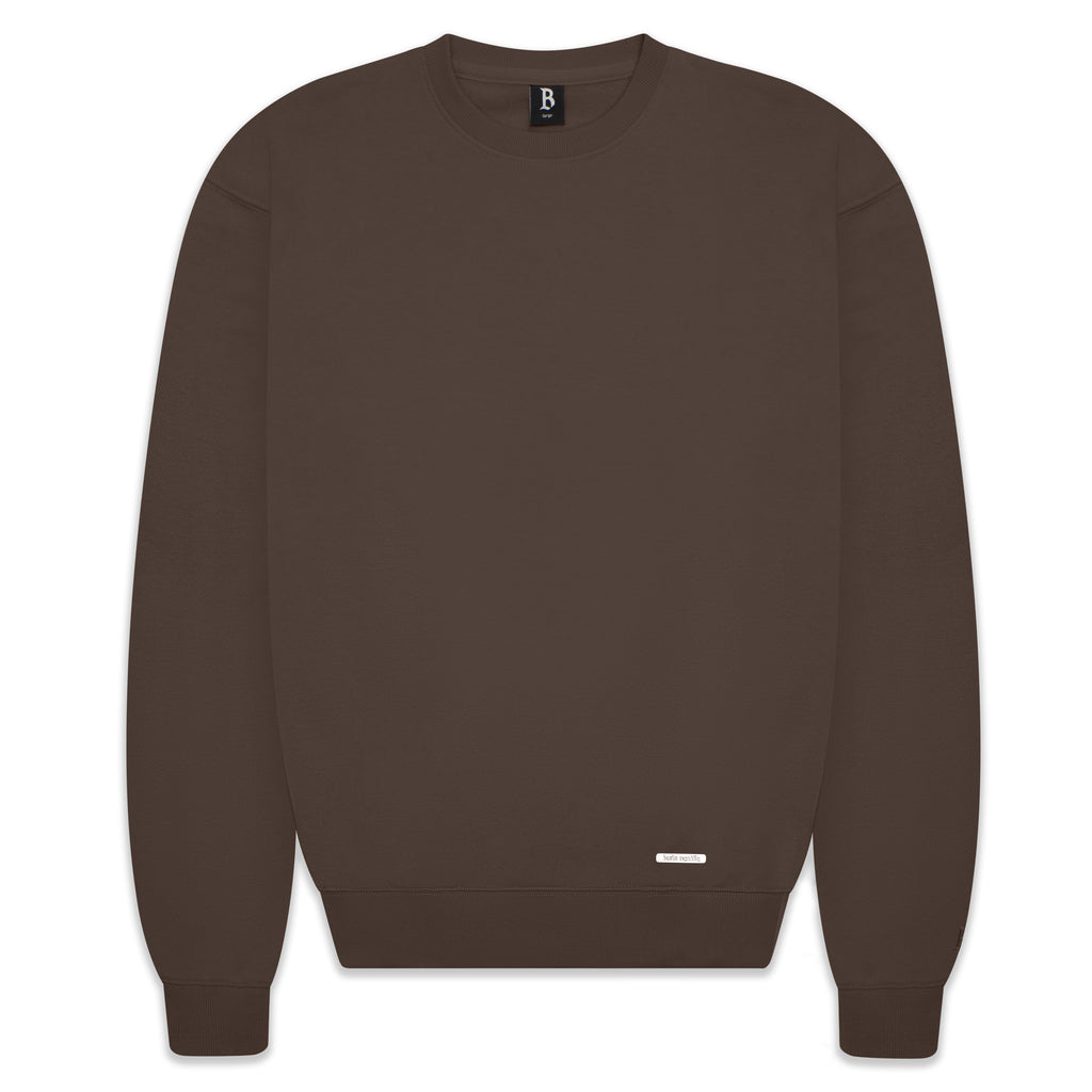 SUPER HEAVY BLANK SWEATER CHOCOLATE BROWN