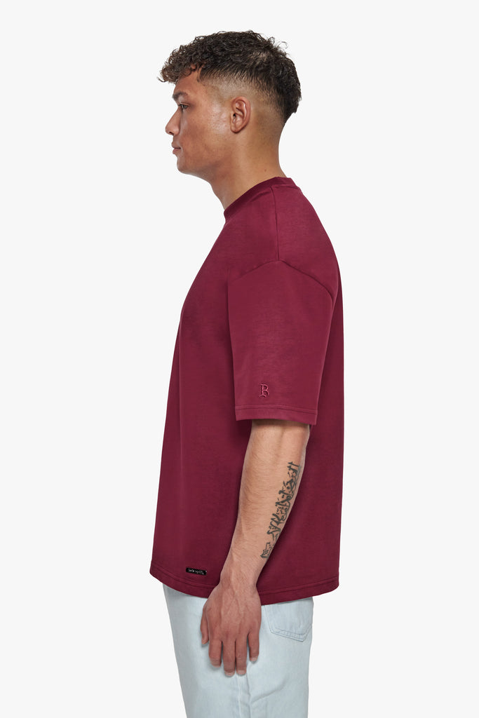 SUPER HEAVY BLANK T-SHIRT BURGUNDY