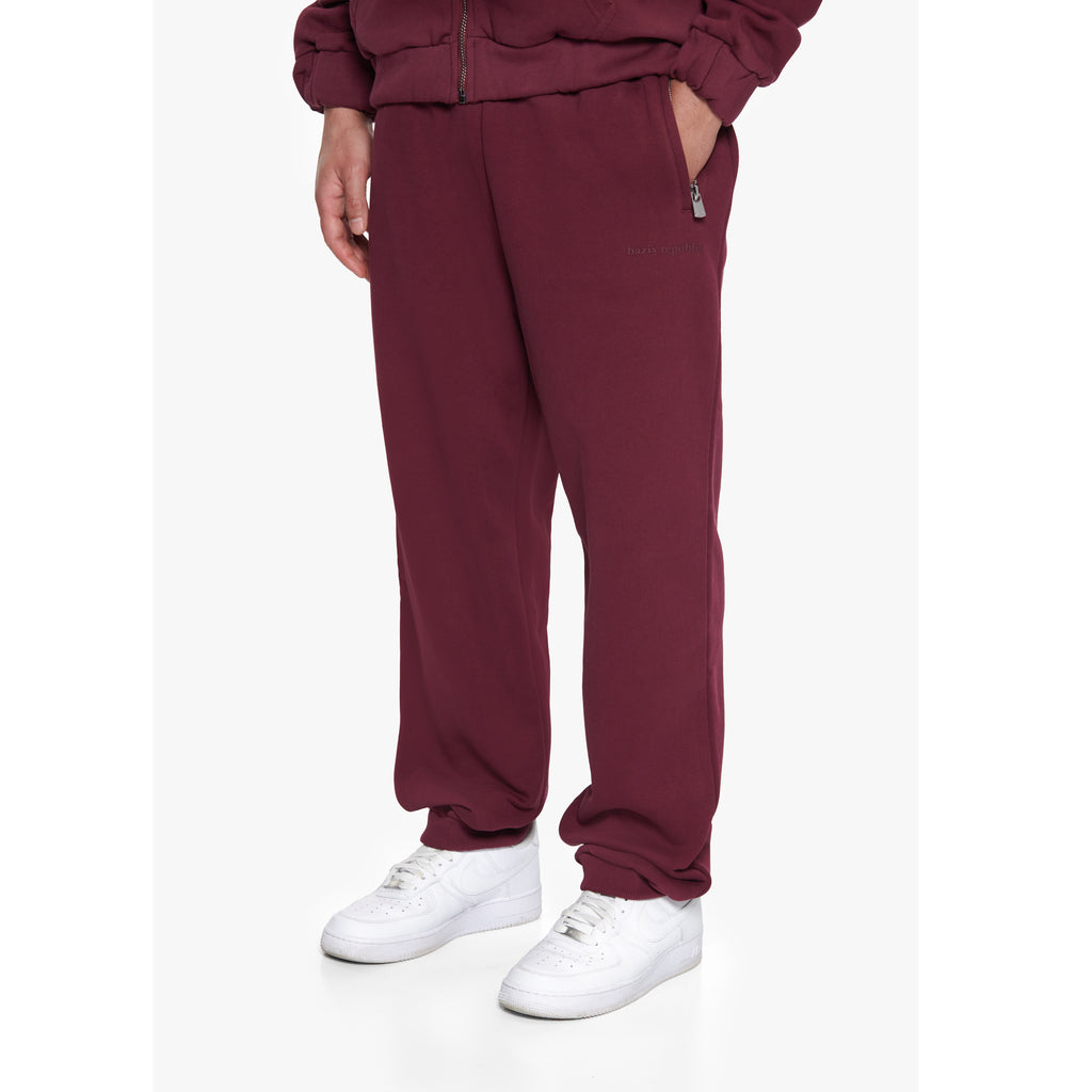 SUPER HEAVY BLANK JOGGER BURGUNDY