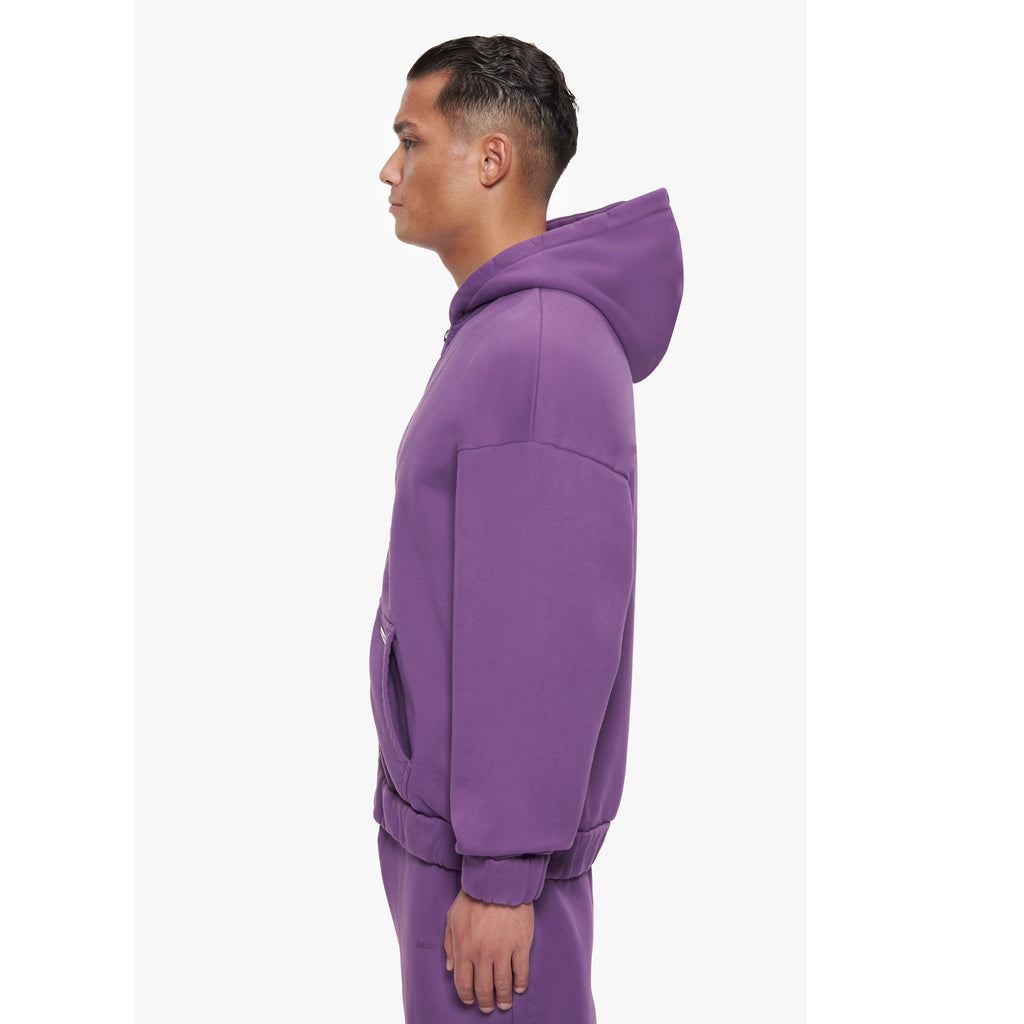 SUPER HEAVY BLANK ZIP-HOODIE PURPLE